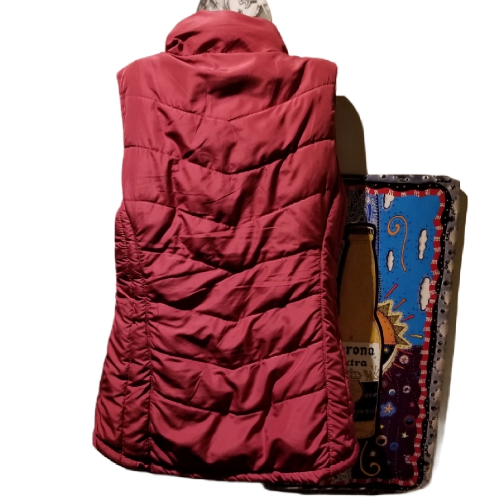 Burgundy STORE TWENTY ONE Puffer Vest (Size 12) - Picture 2 of 4